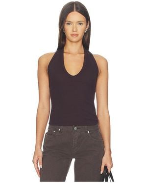 Enza Costa Cotton Rib U Halter - Multicolour