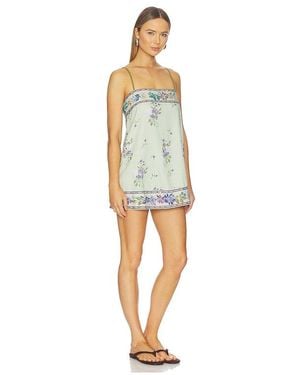 Free People Bali Flora Mini Dress in Black | Lyst