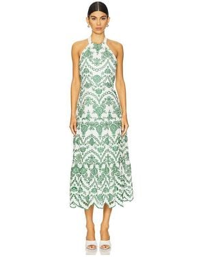 MILLY Vestido Midi Dress En Color Verde Talla En - Blanco