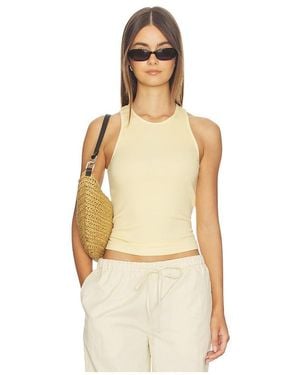 Enza Costa Camiseta De Tirantes De Algodón Acanalado En Color Amarillo Limon Talla (También En S, Xs) - Neutro