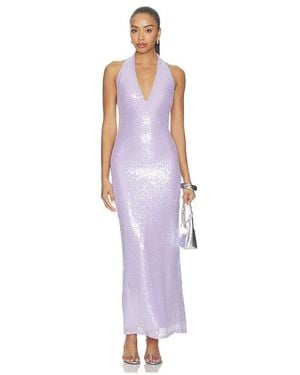 MORE TO COME Charlice Halter Gown - Purple