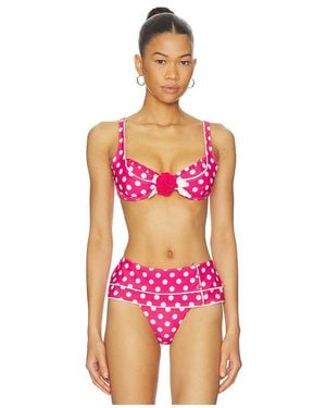 For Love & Lemons Suki Bikini Top - Pink