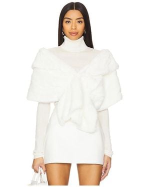Unreal Fur Champagne Wrap - White