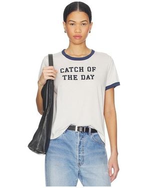 The Laundry Room Catch Of The Day Ringer Tee - White