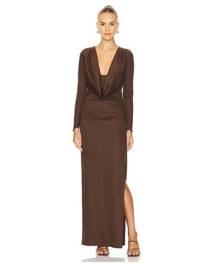 Line & Dot Towne Maxi Dress - Brown