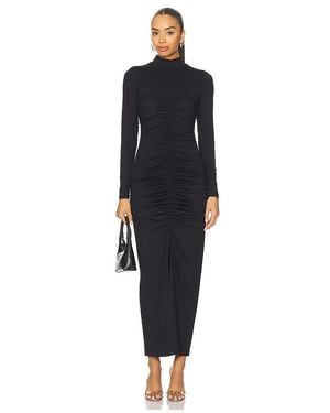 Susana Monaco Mock Neck Long Sleeve Dress - Black