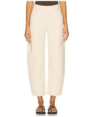 GOOD AMERICAN Cropped Barrel Pants - White