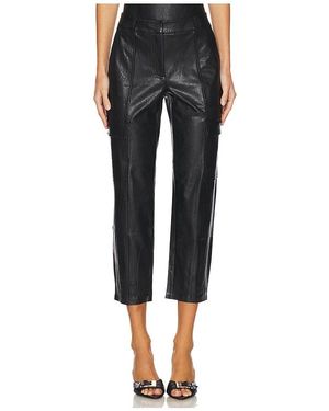 Commando Faux Leather 7/8 Utility Trouser - Black