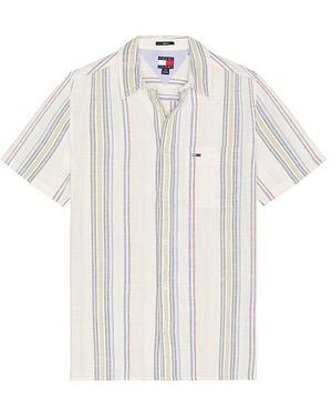Tommy Hilfiger Slub Stripe Shirt - ホワイト