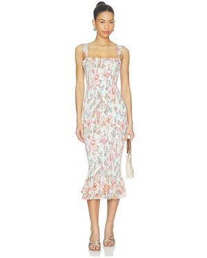 Hemant & Nandita Midi-Kleid - Weiß