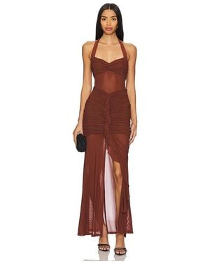 Runaway the Label Tallula Maxi Dress - Brown