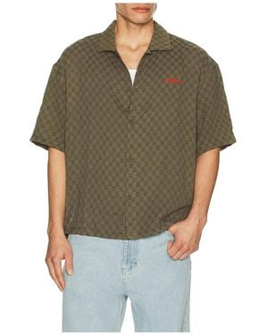 Rhythm Wash Check Relaxed Shirt - Green