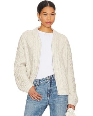 Central Park West Savannah Zip Up Jumper - White