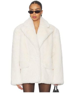 Lovers + Friends Lorelai Faux Fur Coat - White