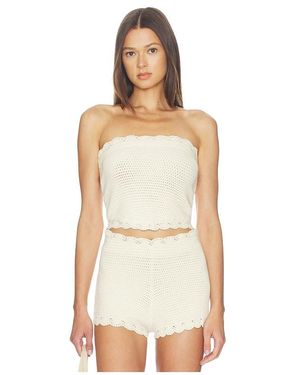 Posse Dylan Strapless Top - White