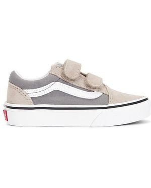 Vans Zapatilla Deportiva Old Skool V En Color Taupe,Light Talla (También En 11, 11.5, 12, 12.5, 13) - Blanco