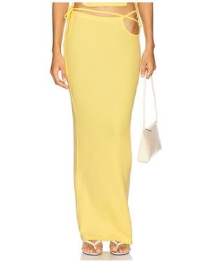 BY.DYLN Falda Maxi Calyssa En Color Amarillo Talla En