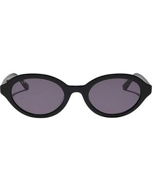 DIFF X Rachael Kirkconnell 90s Oval Sunglasses - Black