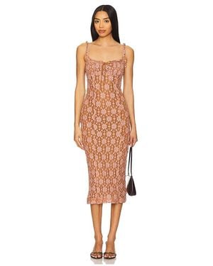 Free People Lucinda Lace Midi Dress - Multicolour
