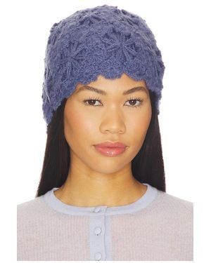 Lovers + Friends Juliet Crochet Hat - Blue