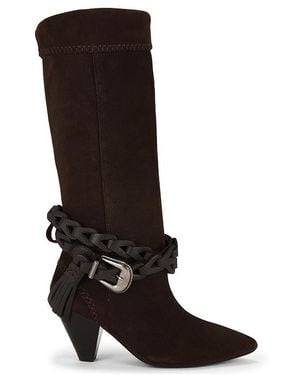 Free People Bridget Belt Slouch Boot - Black