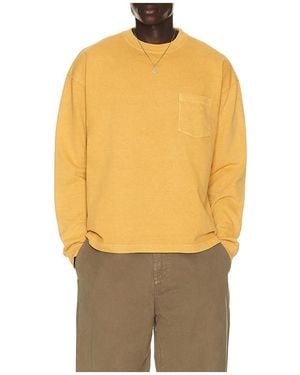 Agolde Lucan Long Sleeve Tee - Yellow