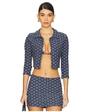 Devon Windsor Kurze Jacke Lila - Blau