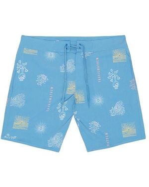 Travis Mathew Badeshorts Passport - Blau