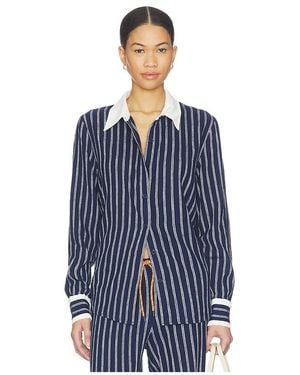 The Upside Belize Bobbi Collared Top - Blue