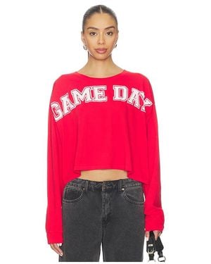 Daydreamer Game Day Meet & Greet Long Sleeve Top - Red