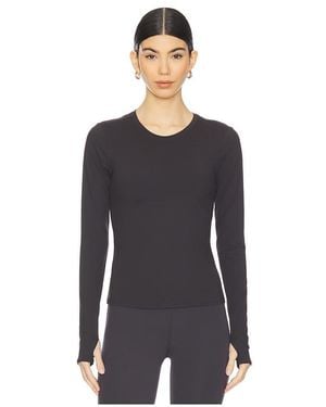 Splits59 Long Sleeve Waist Length Top - Black