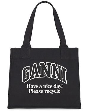 Ganni Tasche Shopper - Schwarz