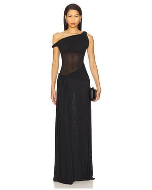 Misha Sisal Maxi Dress - Black