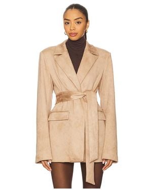 Lovers + Friends Eva Faux Suede Jacket - Natural
