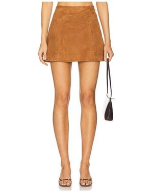 retroféte Juana Suede Skirt - Orange