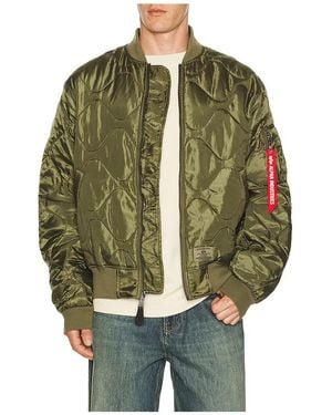Alpha Industries 2B Relaxed Quilted Flight Jacket - Green