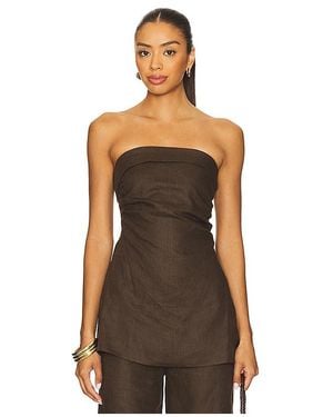 Faithfull the Brand Boe Tunic Top - Brown