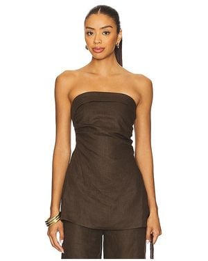 Faithfull the Brand Boe Tunic Top - Brown