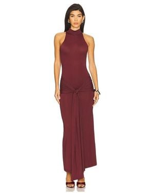 Bardot Isadora Maxi Tie Front Dress - Red