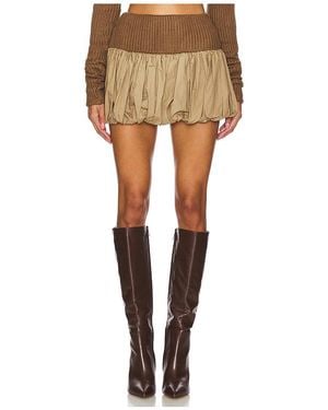 ZEMETA Sandy Knit Balloon Skirt - Natural