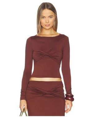 Seven Wonders Kamilla Twist Long Sleeve Top - Red