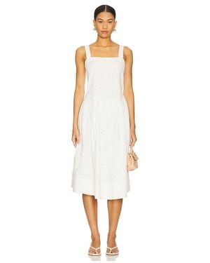 Free People Kleid Mit Lochstickerei Primavera - Weiß