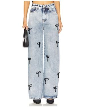 Vivetta Boyfriend Jeans Con Bordado De Lazo En Color Azul Talla (También En 26, 30)