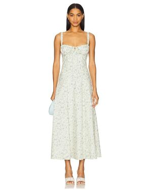 SNDY'S Alessia Drop Waist Dress - White