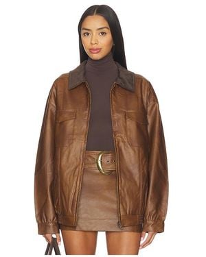 Show Me Your Mumu Maverick Bomber Jacket - Brown