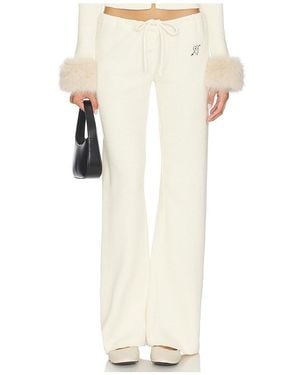 Juliet Johnstone Waffle Knit Lounge Pant - White
