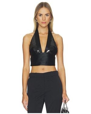 retroféte Larkspur Sequin Top En Color Negro Talla (También En M, S, Xl, Xs, Xxs) - Azul