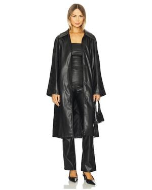 superdown Francine Faux Leather Coat - Black