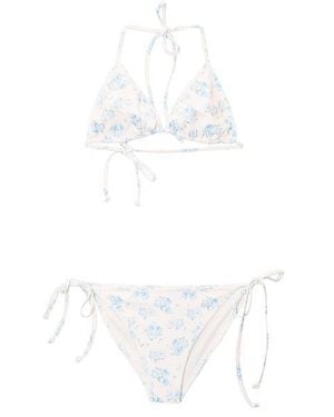 LoveShackFancy Tween Dannie Bikini - White