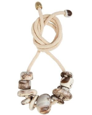 Dinosaur Designs Collar Drift En Color Marrón Talla - Blanco